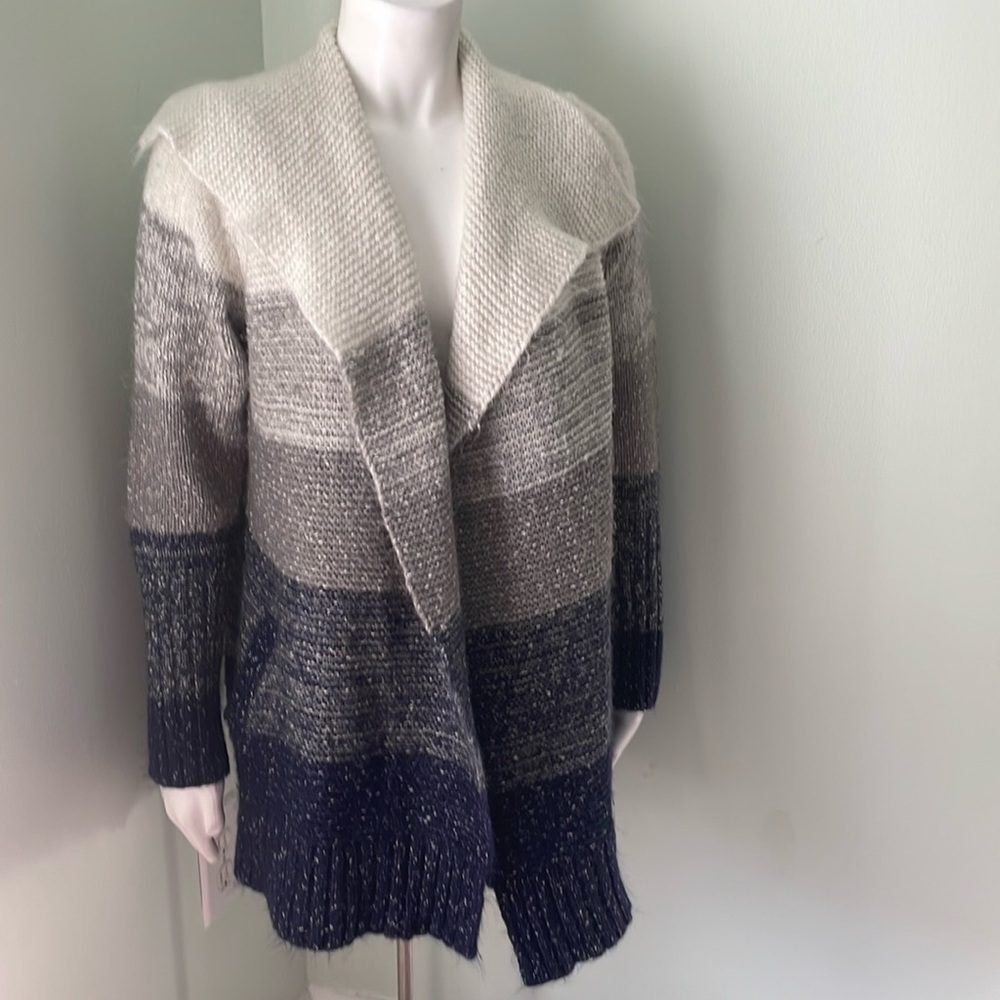 ModCloth chunky stripe cardigan with pockets size small